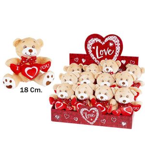 OSITO CORAZONES I LOVE YOU 18cm