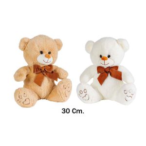 OSO MARRÓN Y BEIG LAZO 30CM