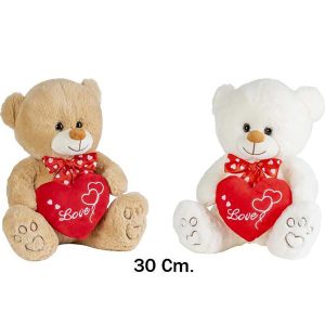 Oso pies corazón love 30cm